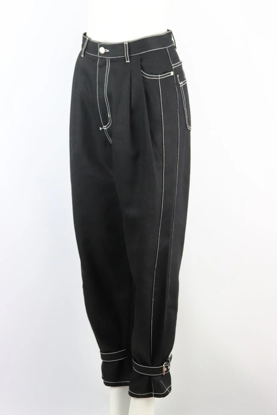 ALEXANDER MCQUEEN HIGH RISE TAPERED JEANS W27 UK 8/10 - Image 3