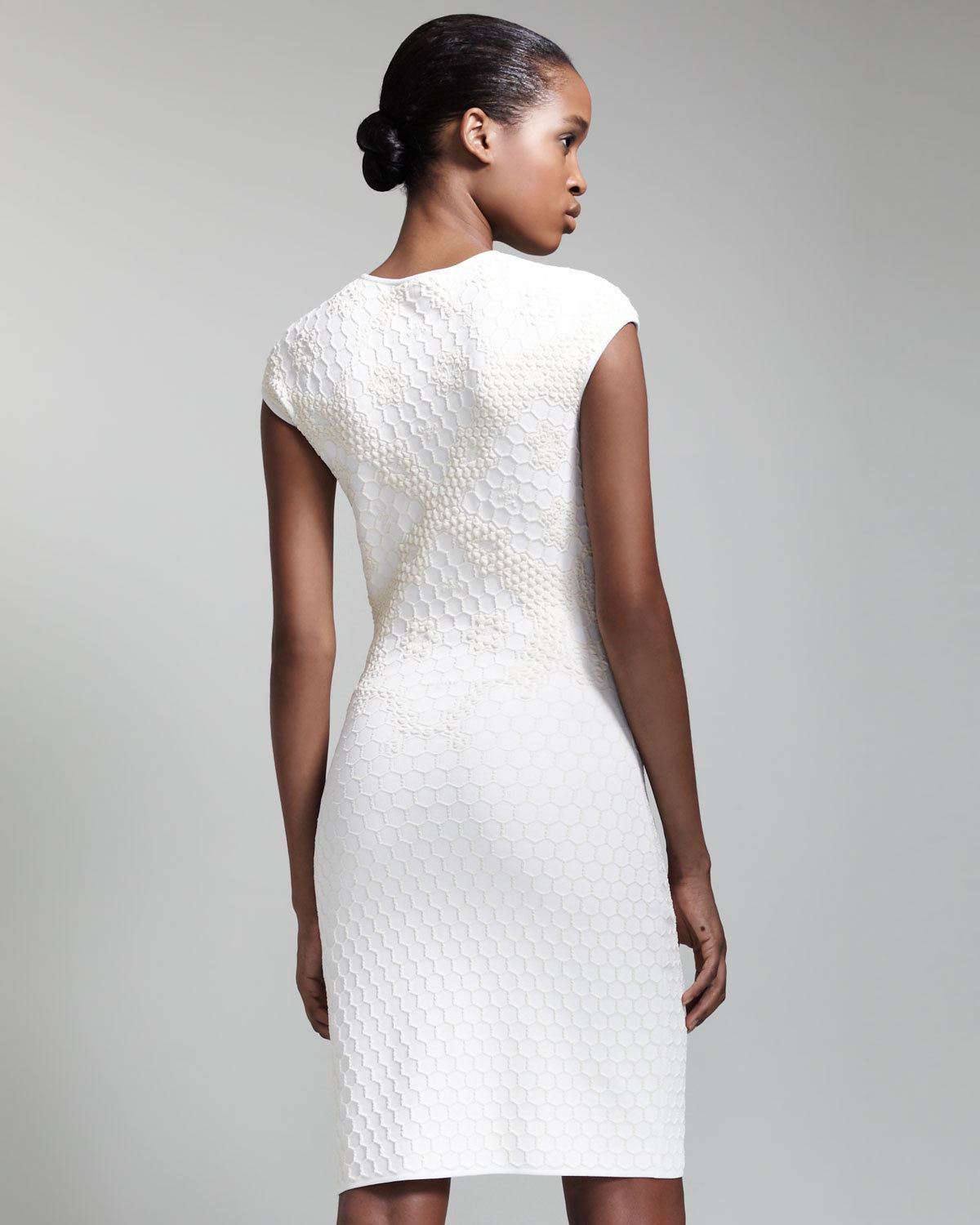 ALEXANDER MCQUEEN HONEYCOMB KNITTED MIDI DRESS SMALL - Image 7