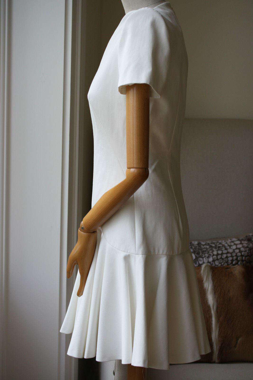 ALEXANDER MCQUEEN IVORY COTTON DRESS IT 42 UK 10 - Image 5