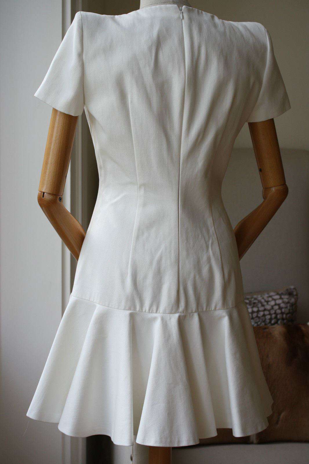 ALEXANDER MCQUEEN IVORY COTTON DRESS IT 42 UK 10 - Image 6