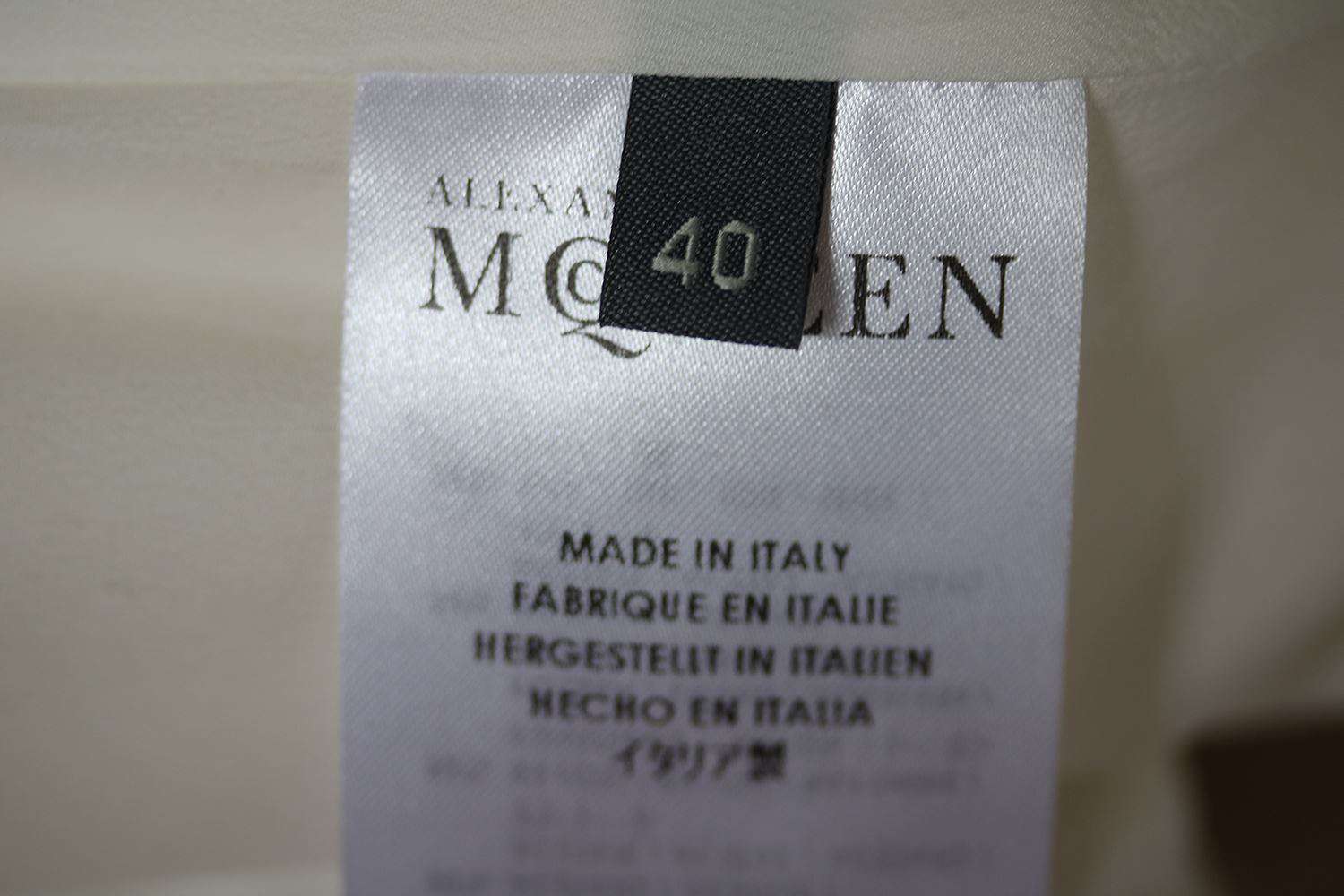 ALEXANDER MCQUEEN IVORY SCULPTURED DRESS IT 40 UK 8 - Image 5