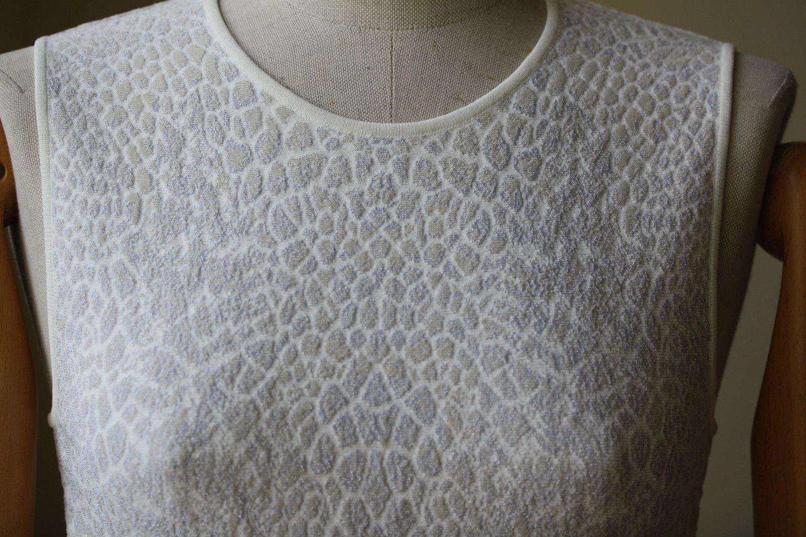 ALEXANDER MCQUEEN JACQUARD CROC EMBOSSED DRESS MEDIUM - Image 11