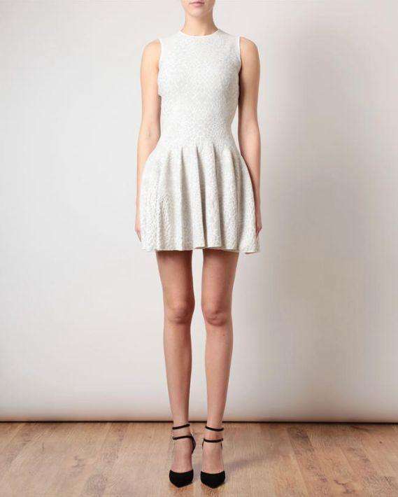 ALEXANDER MCQUEEN JACQUARD CROC EMBOSSED DRESS MEDIUM - Image 4