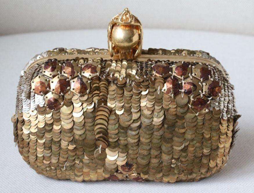 ALEXANDER MCQUEEN JAW SKULL SEQUINED BOX CLUTCH - Image 10