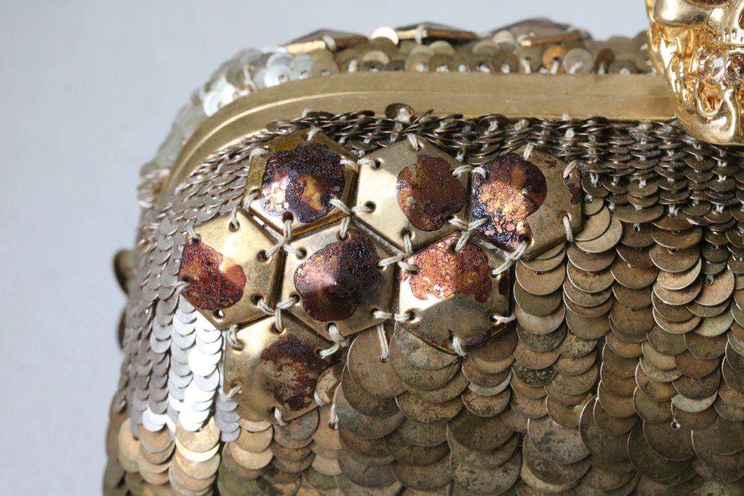 ALEXANDER MCQUEEN JAW SKULL SEQUINED BOX CLUTCH - Image 7