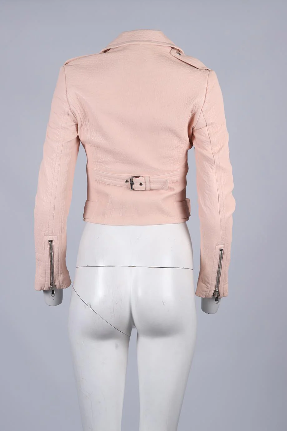 ALEXANDER MCQUEEN LEATHER BIKER JACKET IT 40 UK 8 - Image 4