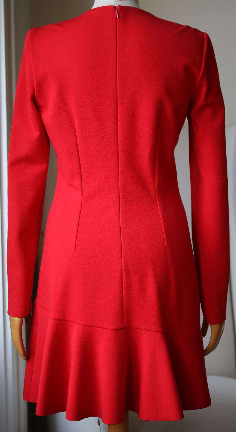 ALEXANDER MCQUEEN LONG SLEEVE FRILL DRESS IT 44 UK 12 - Image 3