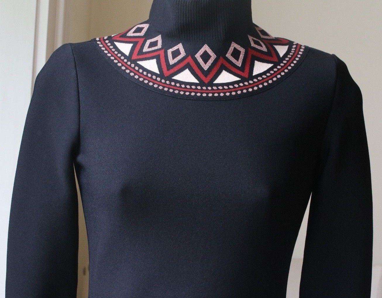 ALEXANDER MCQUEEN LONG-SLEEVE GEOMETRIC-PRINT DRESS MEDIUM - Image 6