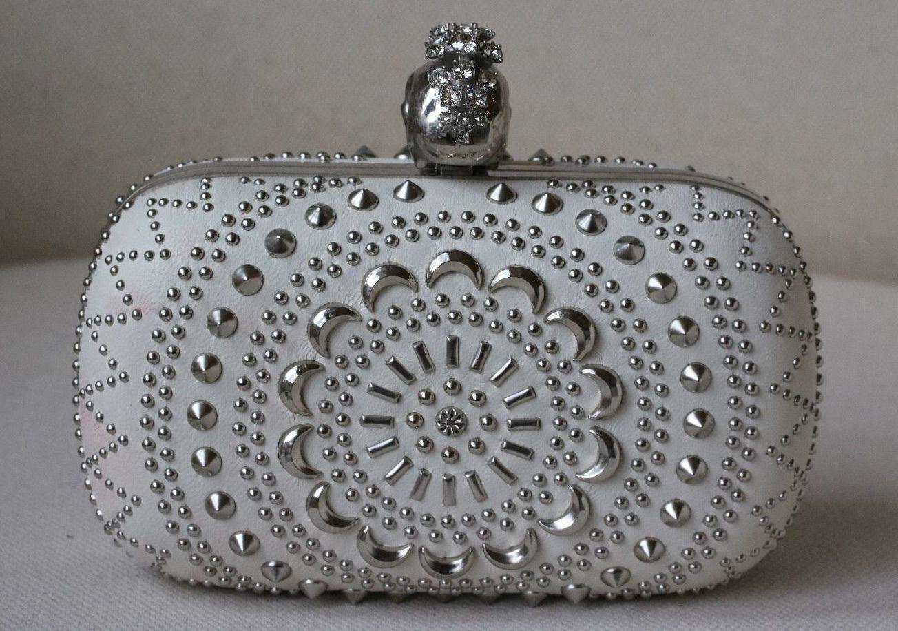 ALEXANDER MCQUEEN NAPPA LEATHER SKULL BOX CLUTCH - Image 5