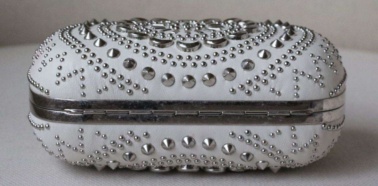 ALEXANDER MCQUEEN NAPPA LEATHER SKULL BOX CLUTCH - Image 7