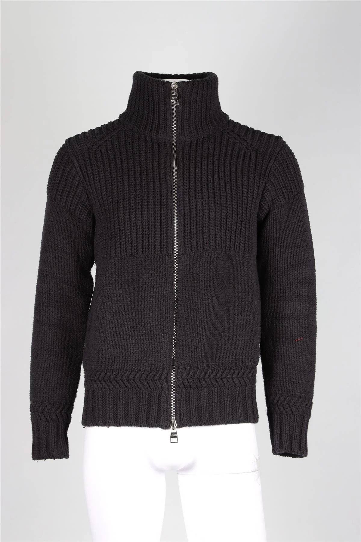 ALEXANDER MCQUEEN NAVY MEN'S WOOL CARDIGAN SMALL - Image 2