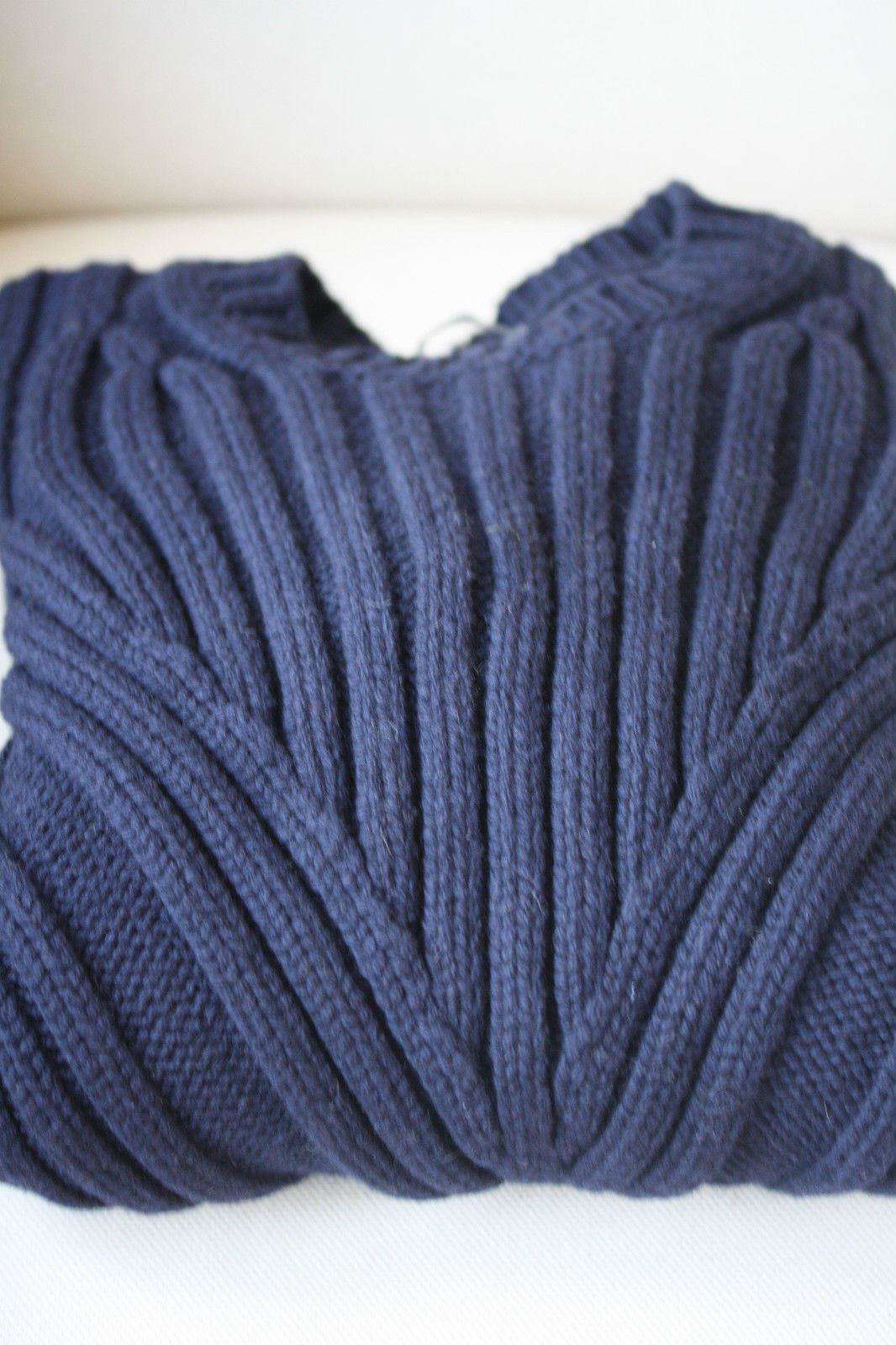 ALEXANDER MCQUEEN NAVY ZIPPED WOOL BLEND SWEATER SMALL - Image 3