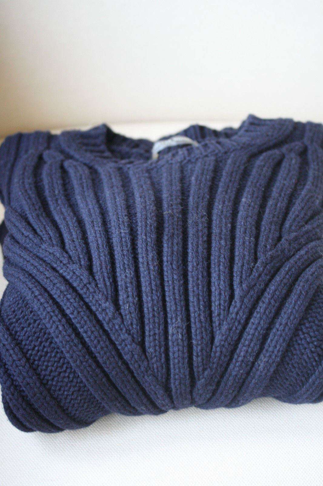 ALEXANDER MCQUEEN NAVY ZIPPED WOOL BLEND SWEATER SMALL - Image 6