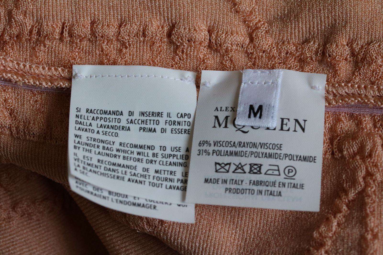 ALEXANDER MCQUEEN NUDE RUFFLE KNITTED DRESS MEDIUM - Image 2