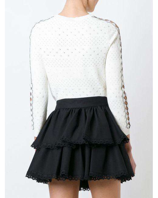 ALEXANDER MCQUEEN PERFORATED IVORY SWEATER MEDIUM - Image 10