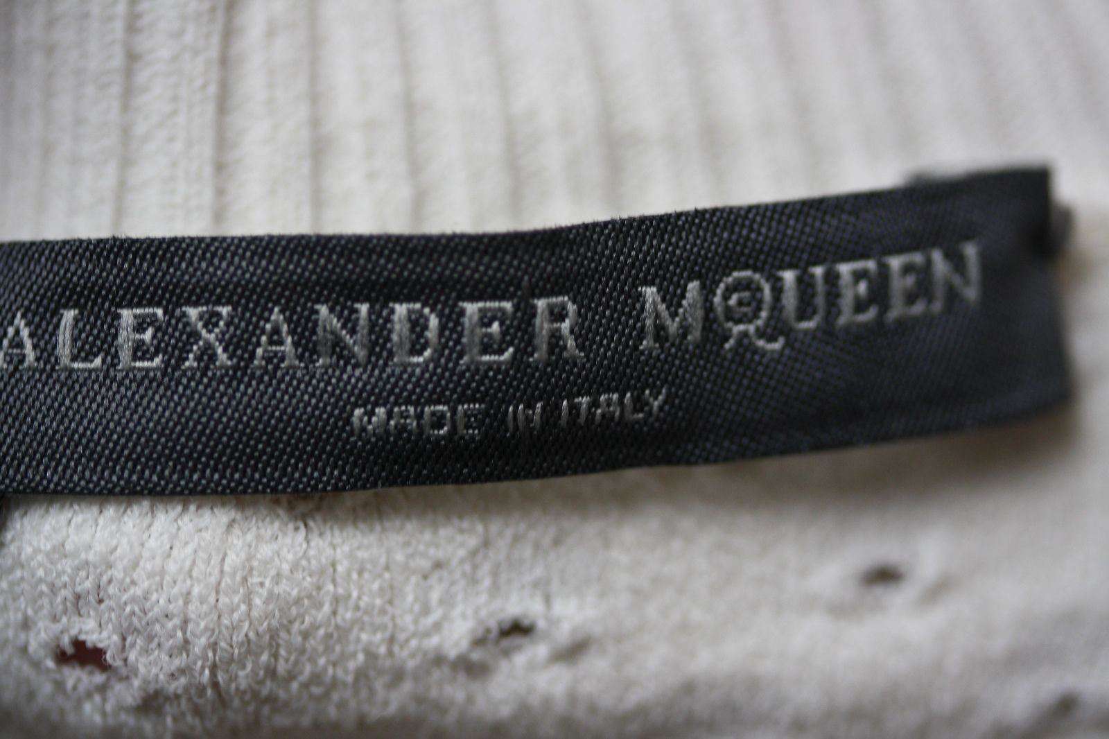 ALEXANDER MCQUEEN PERFORATED IVORY SWEATER MEDIUM - Image 9