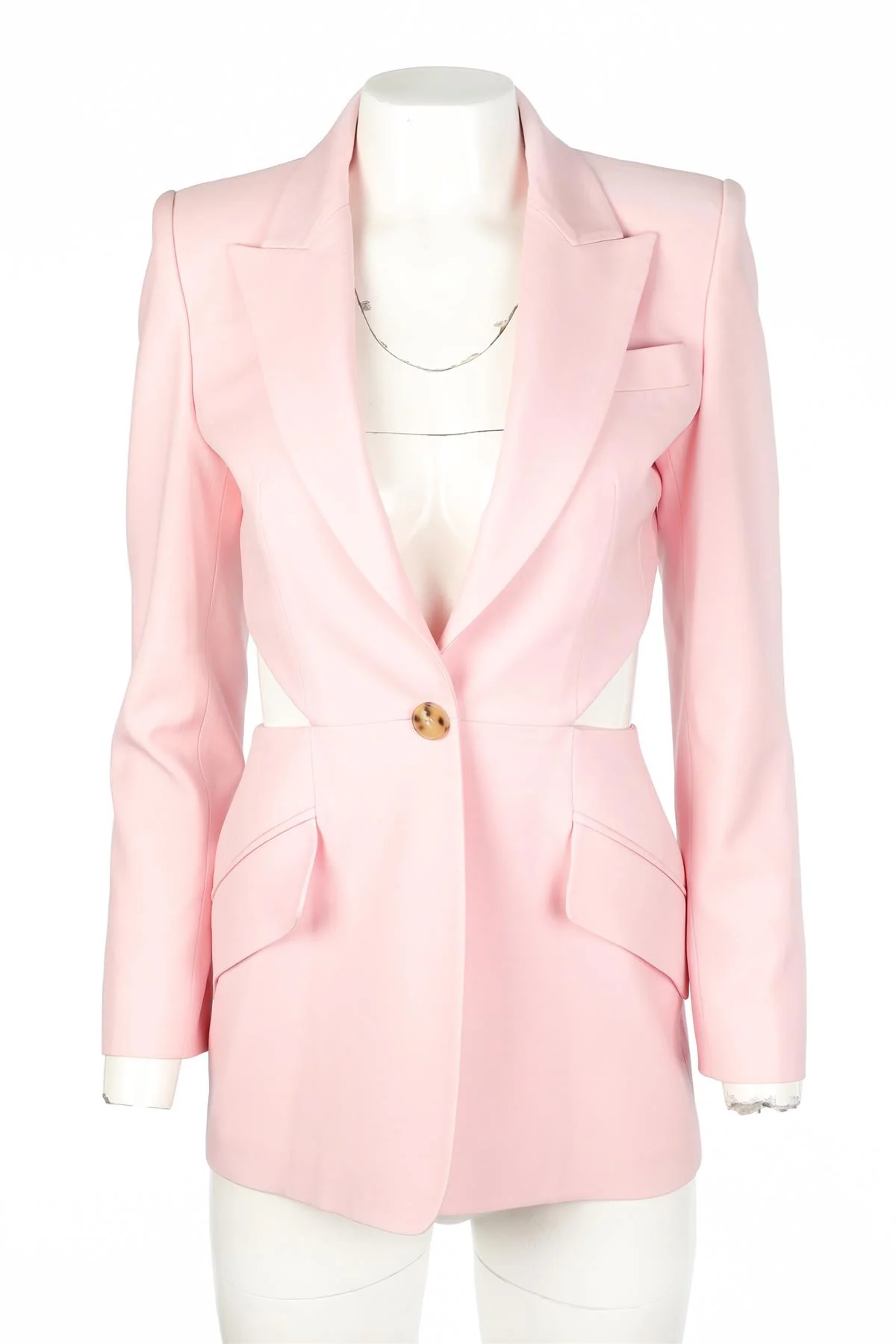 ALEXANDER MCQUEEN PINK WOOL BLAZER IT 40 UK 8 - Image 2