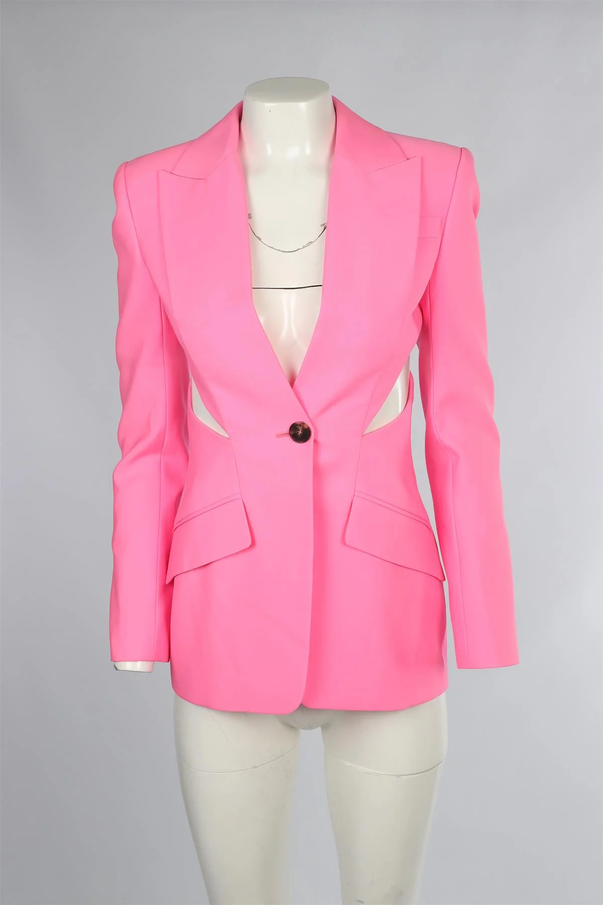 ALEXANDER MCQUEEN PINK WOOL BLAZER IT 40 UK 8 - Image 2
