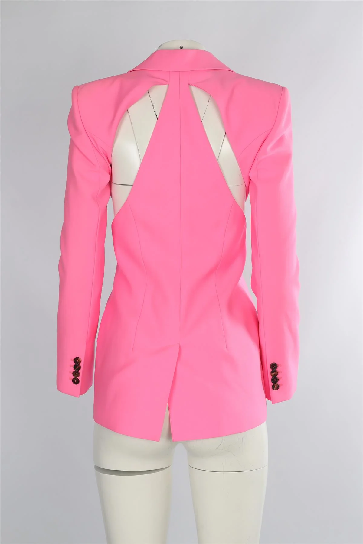 ALEXANDER MCQUEEN PINK WOOL BLAZER IT 40 UK 8 - Image 4