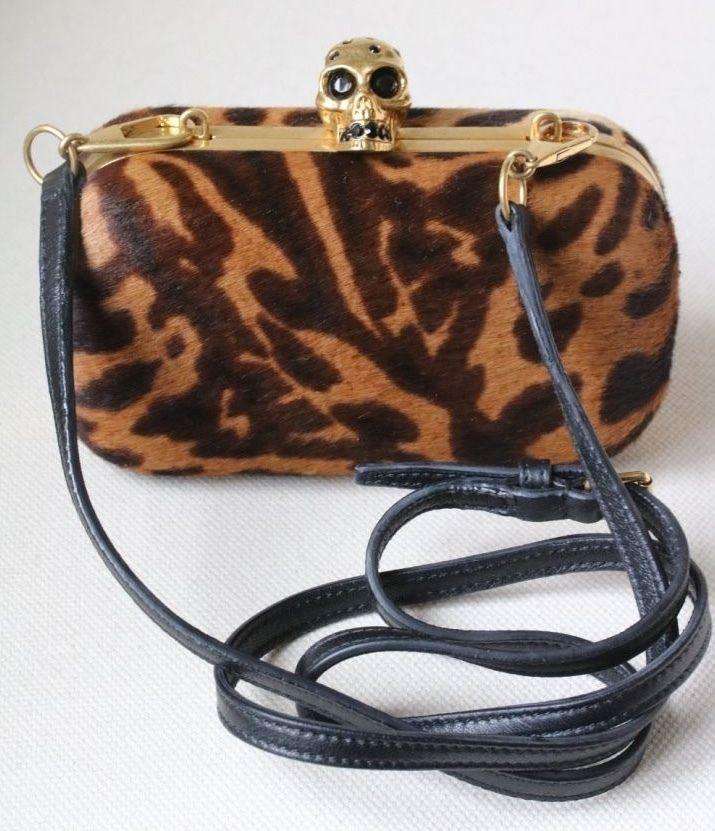 ALEXANDER MCQUEEN PONY HAIR SKULL BOX CLUTCH - Image 11