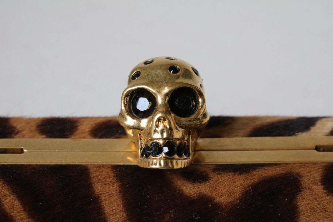 ALEXANDER MCQUEEN PONY HAIR SKULL BOX CLUTCH - Image 5