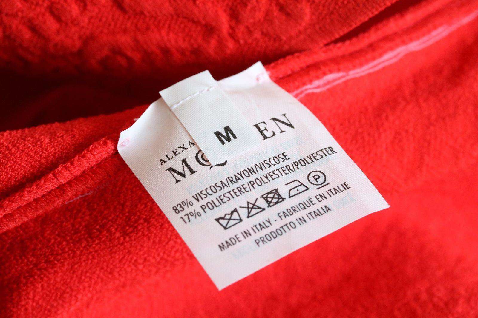 ALEXANDER MCQUEEN RED JACQUARD MIDI DRESS MEDIUM - Image 4