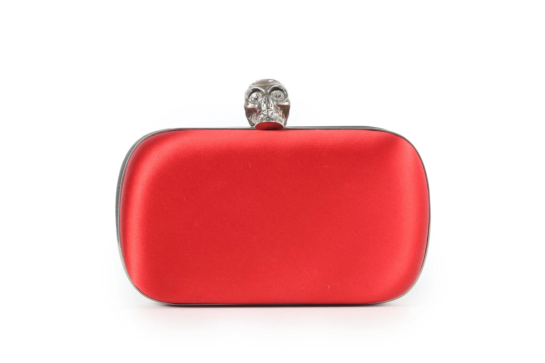ALEXANDER MCQUEEN RED SATIN CLUTCH - Image 2