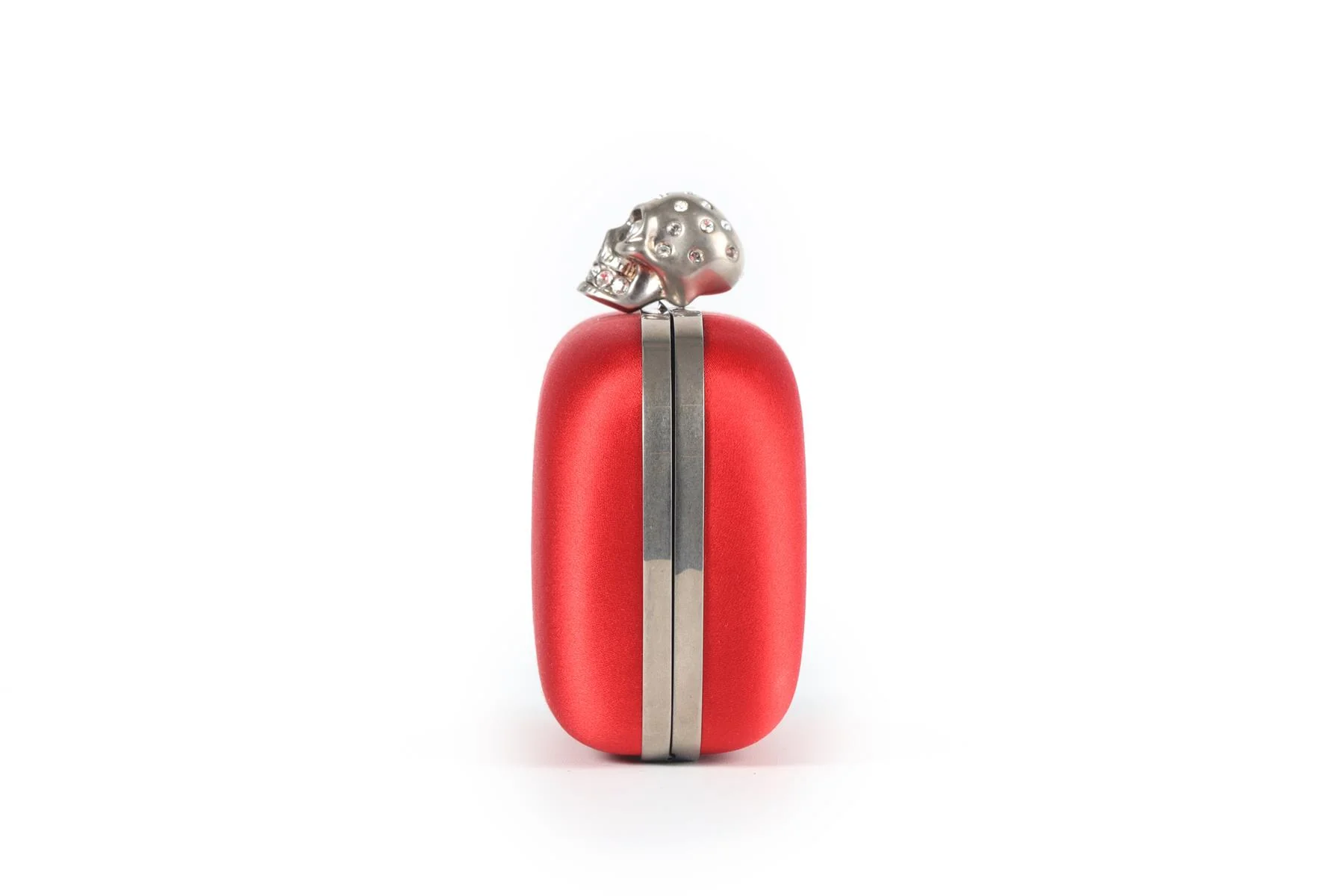 ALEXANDER MCQUEEN RED SATIN CLUTCH - Image 5