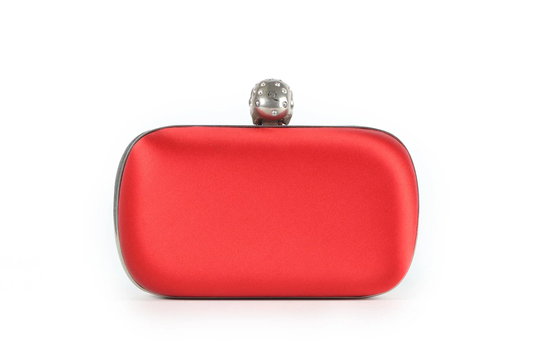 ALEXANDER MCQUEEN RED SATIN CLUTCH - Image 6