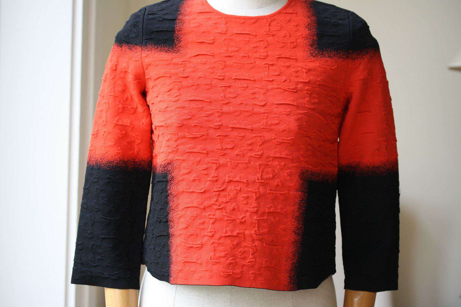 ALEXANDER MCQUEEN RED SPRAY CROSS TOP AND SKIRT XXS & XS - Image 11