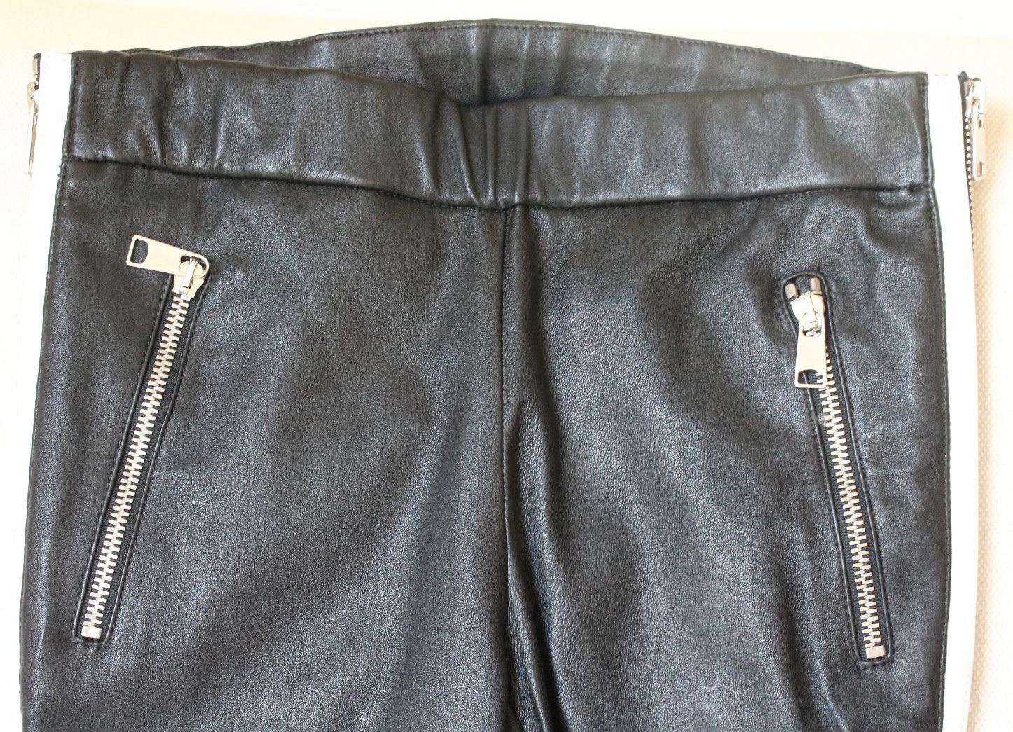 ALEXANDER MCQUEEN SIDE STRIPED LEATHER TROUSERS IT 38 UK 6 - Image 3