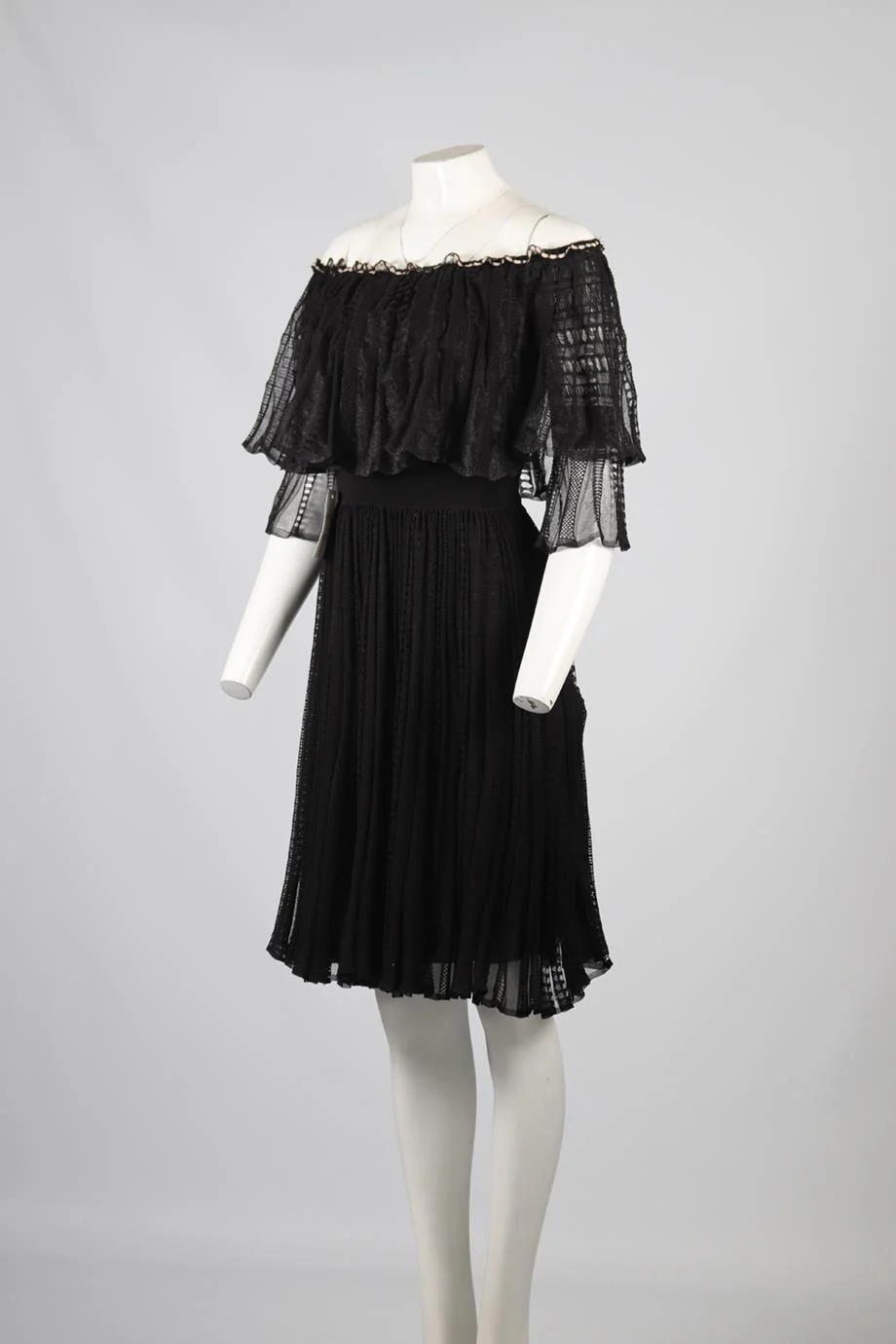 ALEXANDER MCQUEEN SILK BLEND MIDI DRESS MEDIUM - Image 3