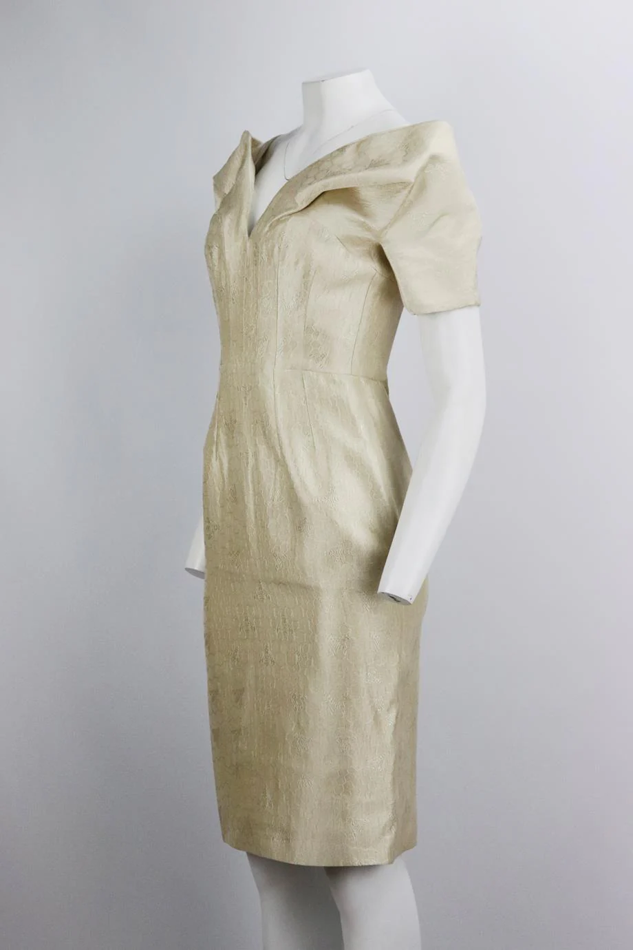 ALEXANDER MCQUEEN SILK JACQUARD DRESS IT 40 UK 8 - Image 3