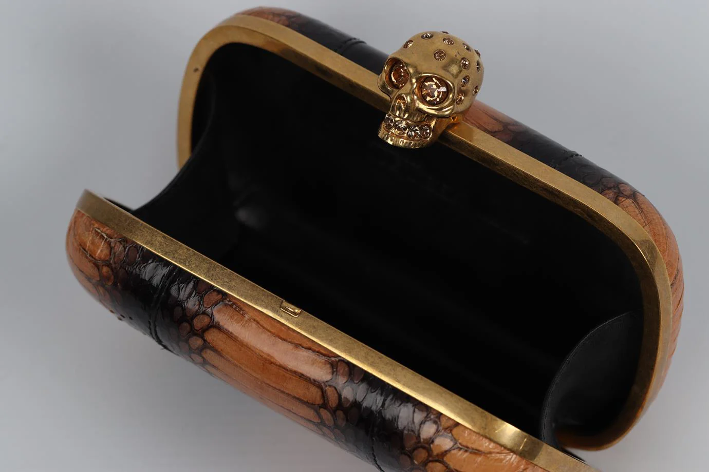 ALEXANDER MCQUEEN SNAKESKIN AND LEATHER CLUTCH - Image 10
