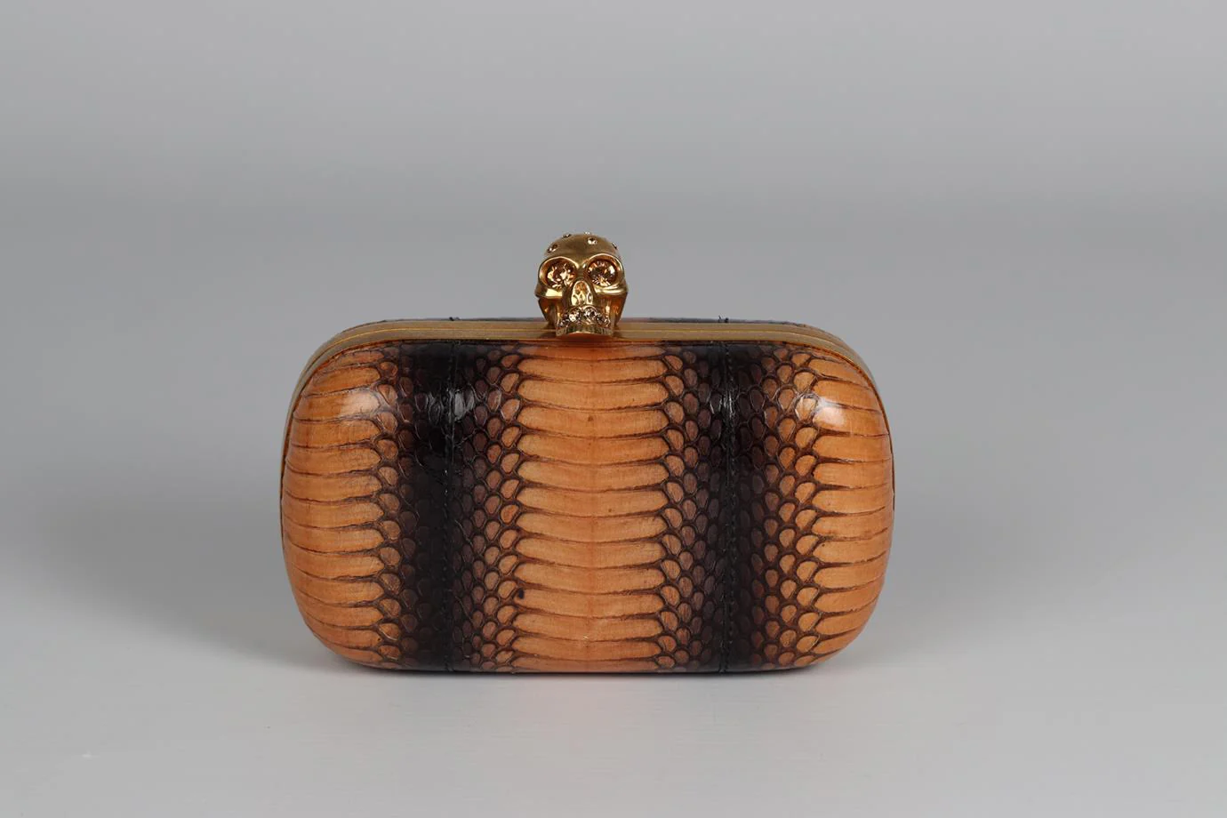 ALEXANDER MCQUEEN SNAKESKIN AND LEATHER CLUTCH - Image 2