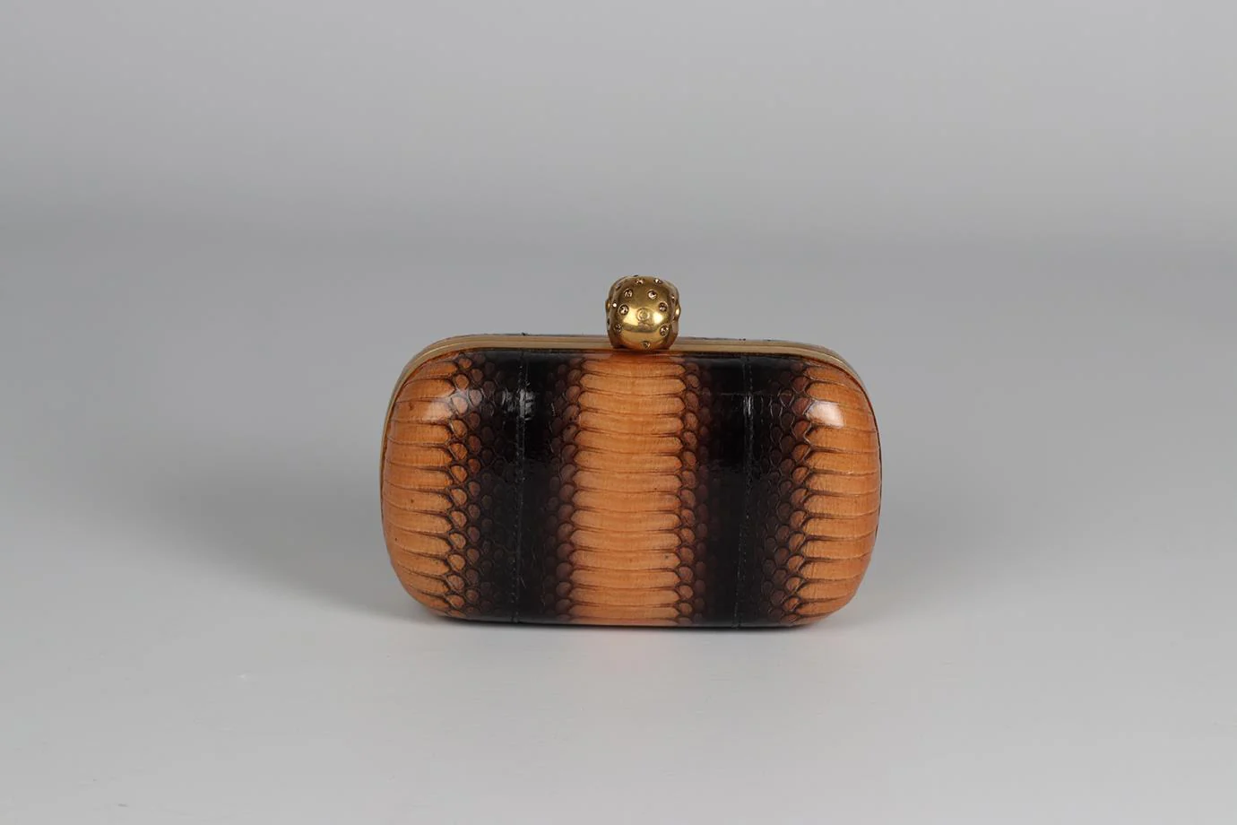 ALEXANDER MCQUEEN SNAKESKIN AND LEATHER CLUTCH - Image 3