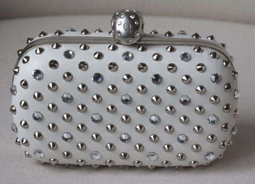ALEXANDER MCQUEEN STUDDED CRYSTAL SKULL BOX CLUTCH - Image 7