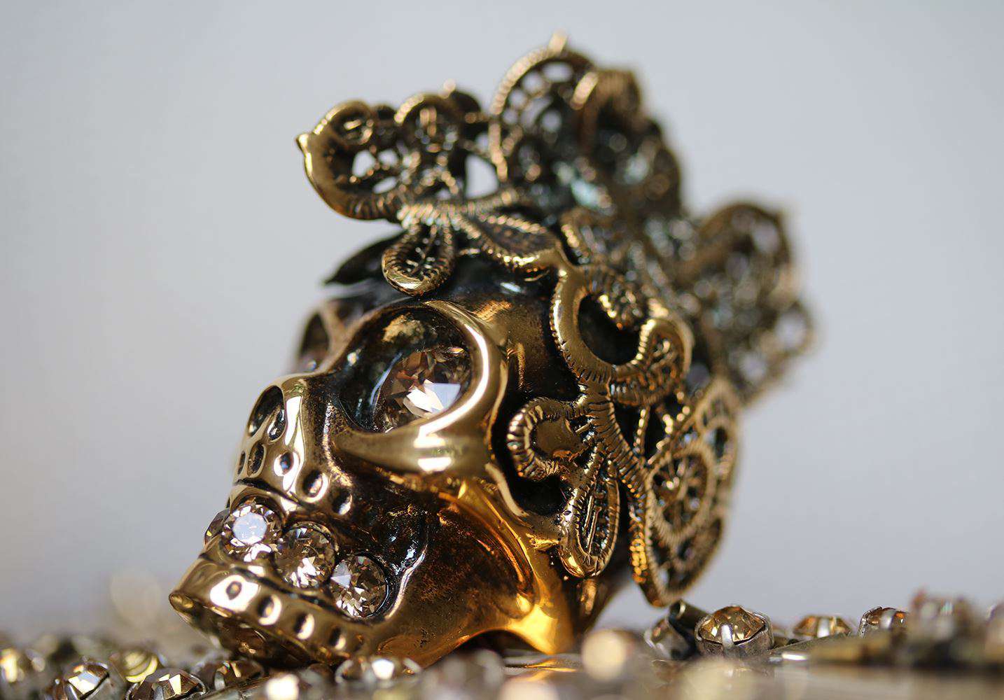 ALEXANDER MCQUEEN THE SKULL CRYSTAL EMBELLISHED BOX CLUTCH - Image 5