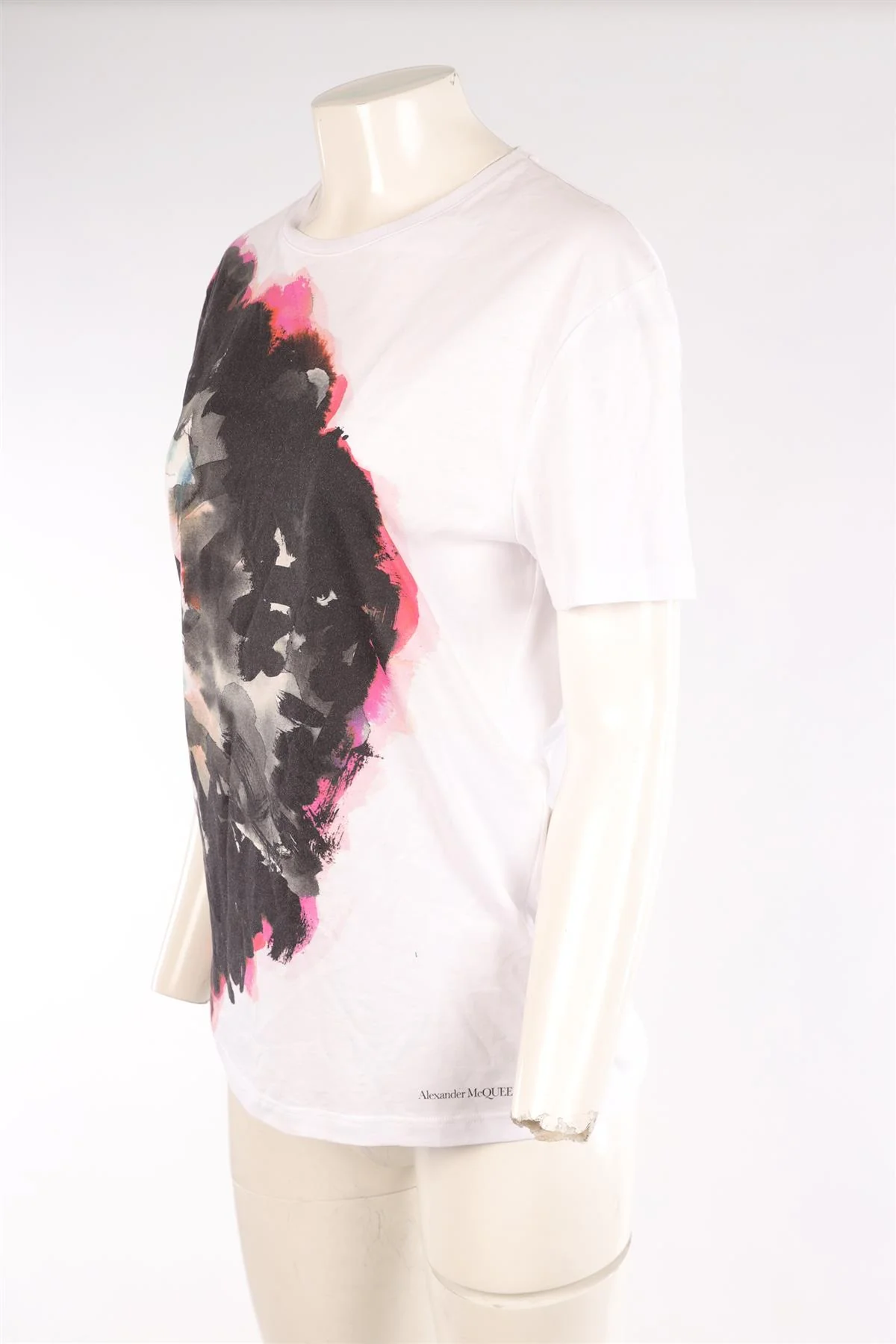 ALEXANDER MCQUEEN WHITE MEN'S COTTON T-SHIRT MEDIUM - Image 3