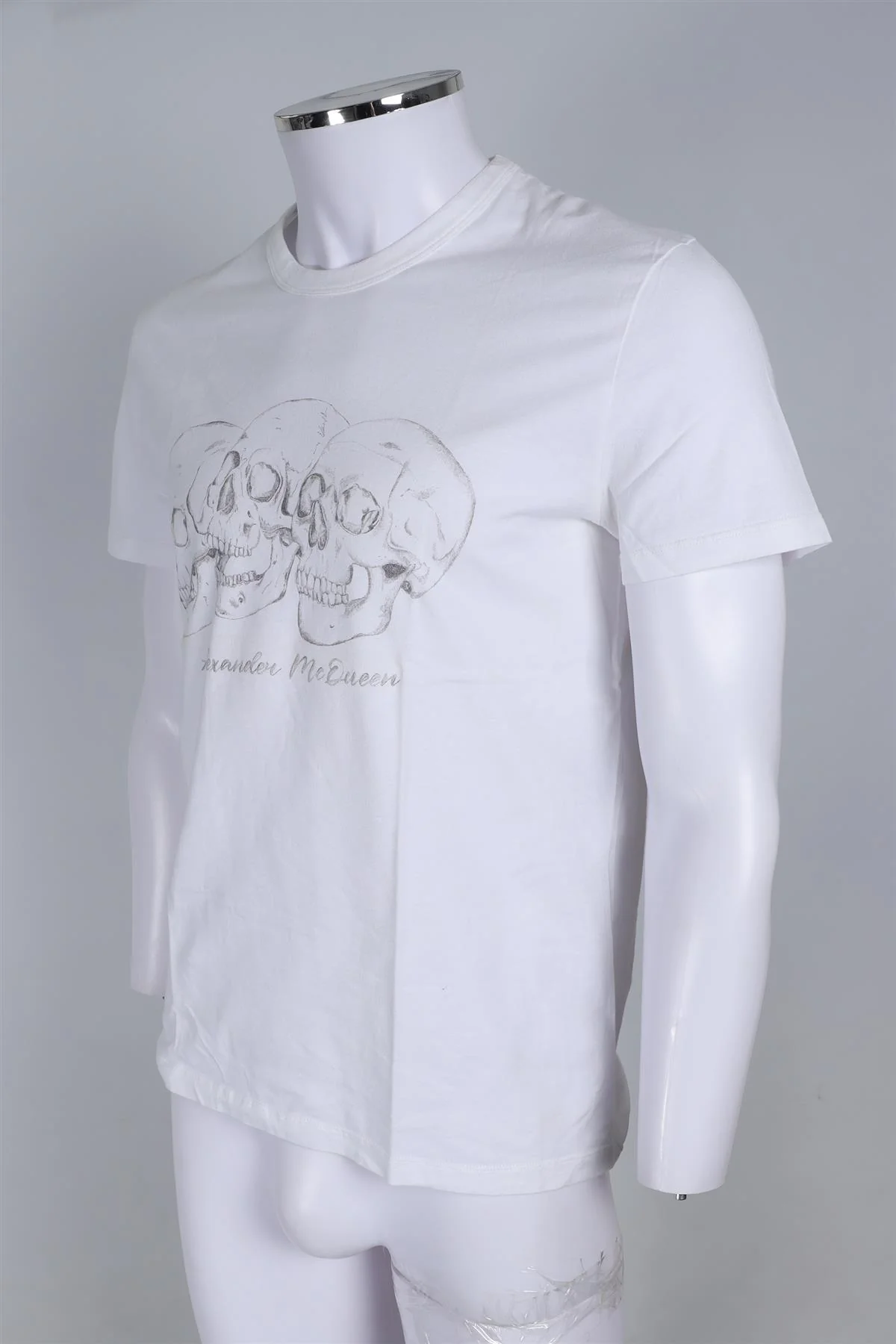 ALEXANDER MCQUEEN WHITE MEN'S COTTON T-SHIRT SMALL - Image 2