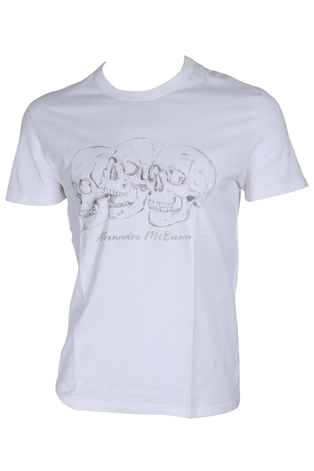 ALEXANDER MCQUEEN WHITE MEN'S COTTON T-SHIRT SMALL - Image 4