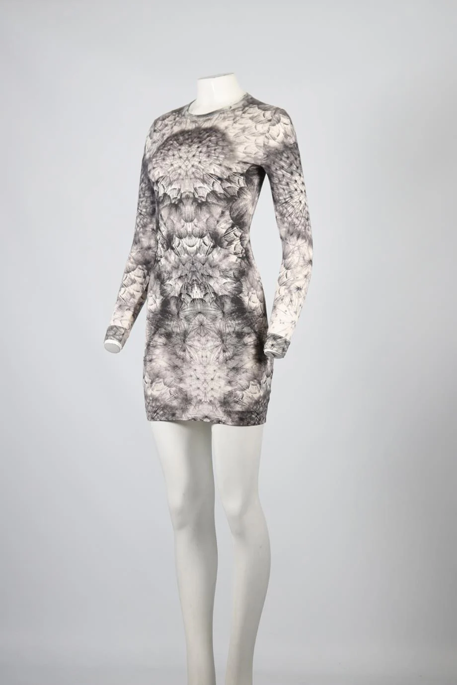 ALEXANDER MCQUEEN WOOL PRINTED MINI DRESS XSMALL - Image 3