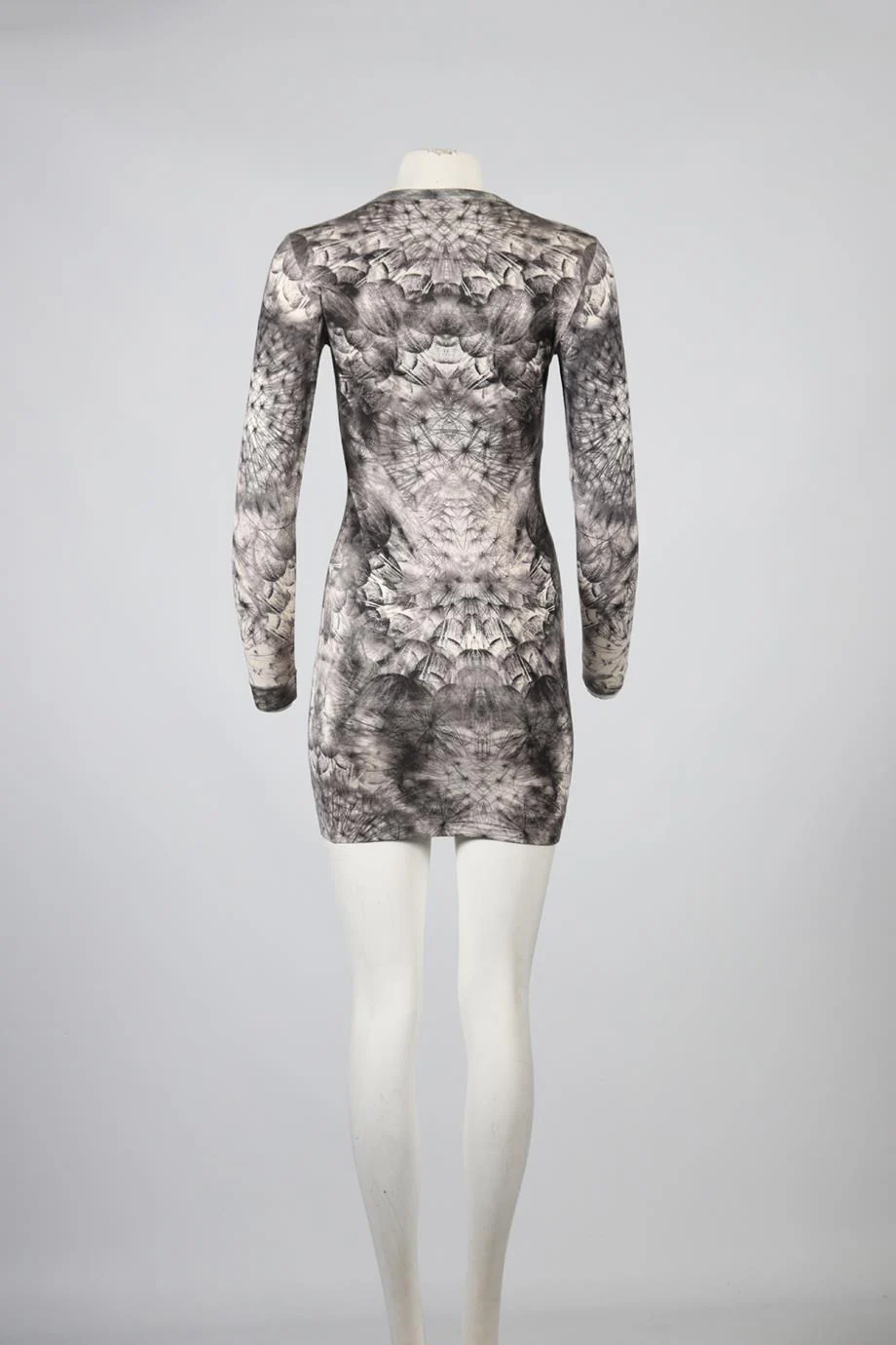 ALEXANDER MCQUEEN WOOL PRINTED MINI DRESS XSMALL - Image 4