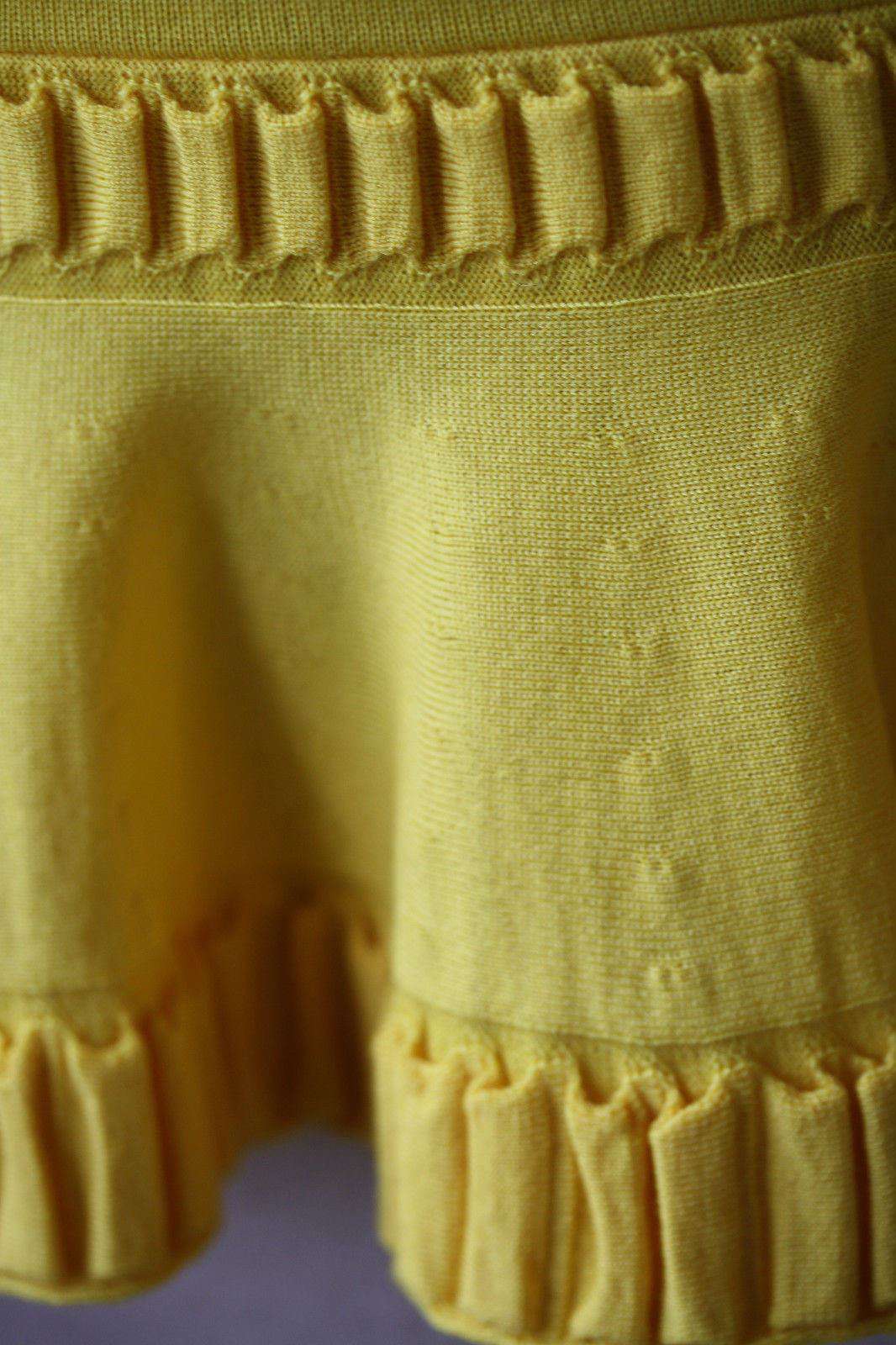 ALEXANDER MCQUEEN YELLOW PEPLUM KNITTED TOP SMALL - Image 5
