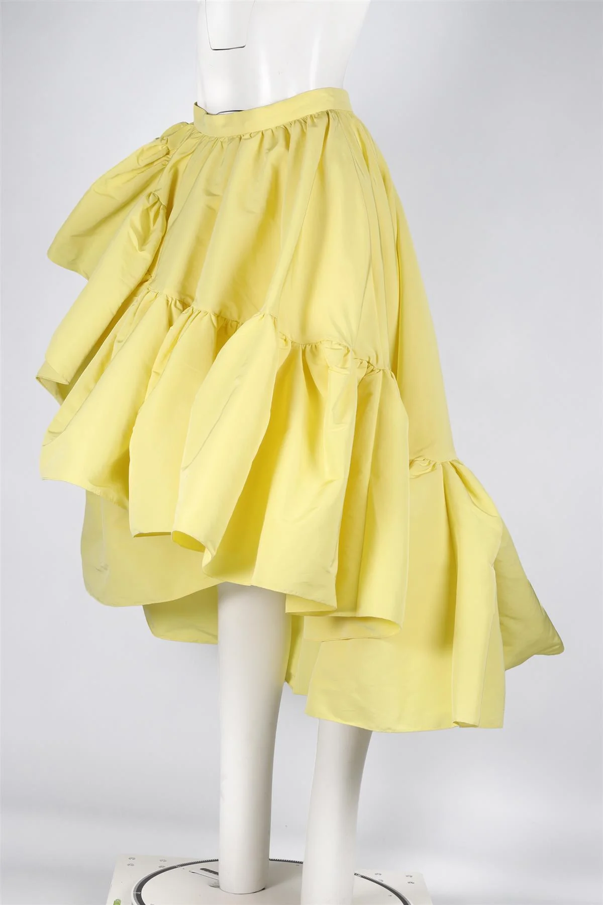 ALEXANDER MCQUEEN YELLOW TAFFETA SKIRT IT 40 UK 8 - Image 4