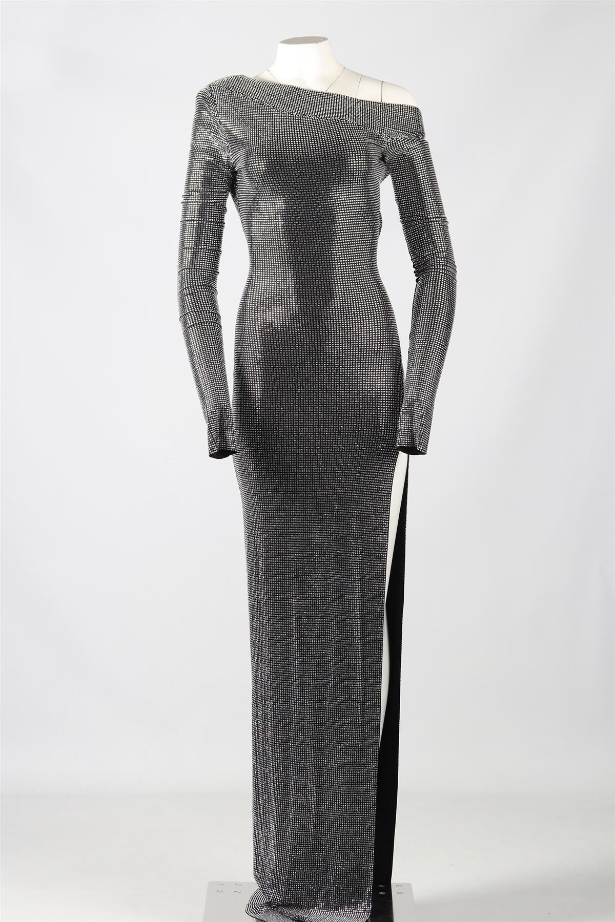 ALEXANDER TEREKHOV CRYSTAL AND JERSEY MAXI DRESS IT 40 UK 8 - Image 2