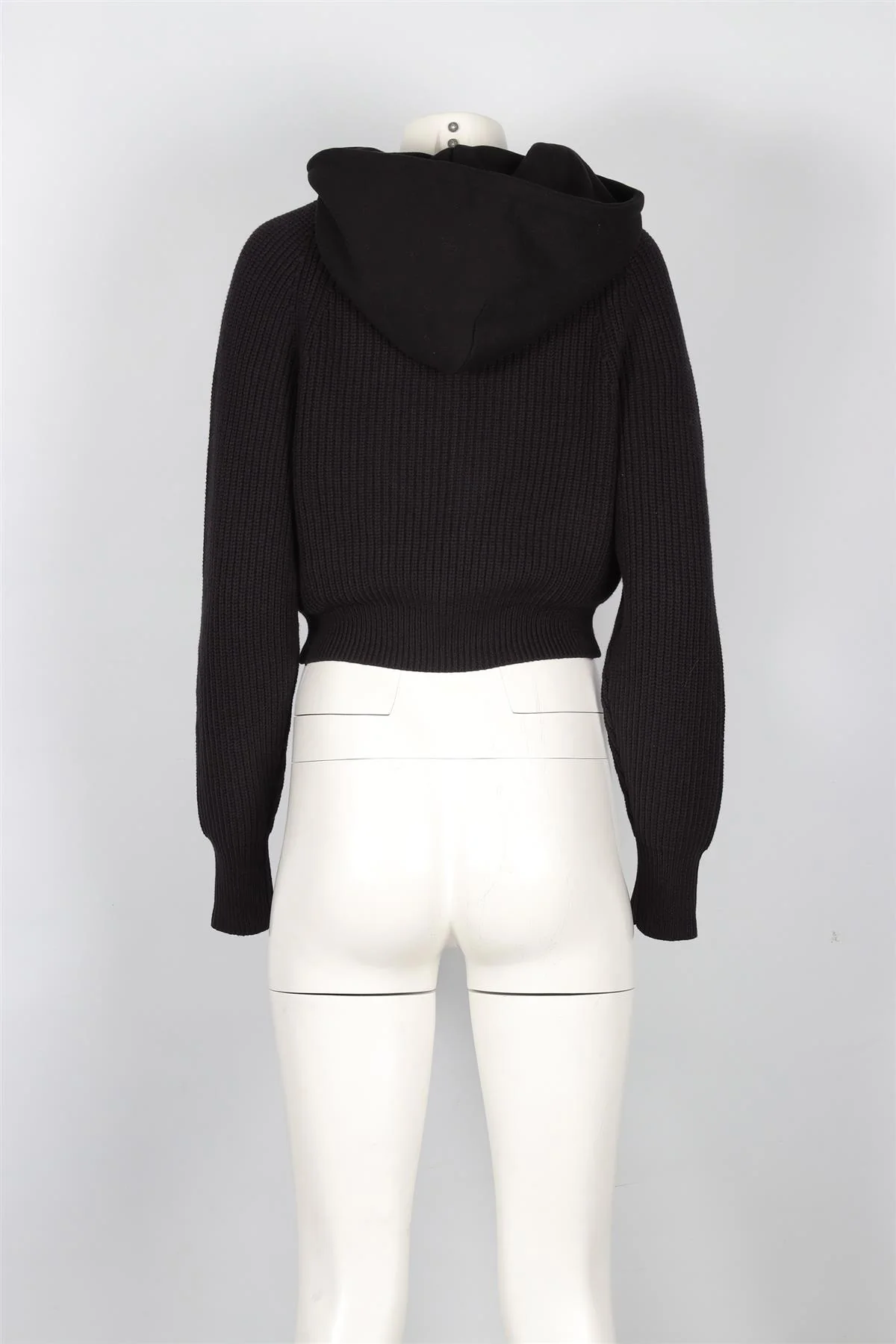 ALEXANDER WANG BLACK COTTON HOODIE XSMALL - Image 4