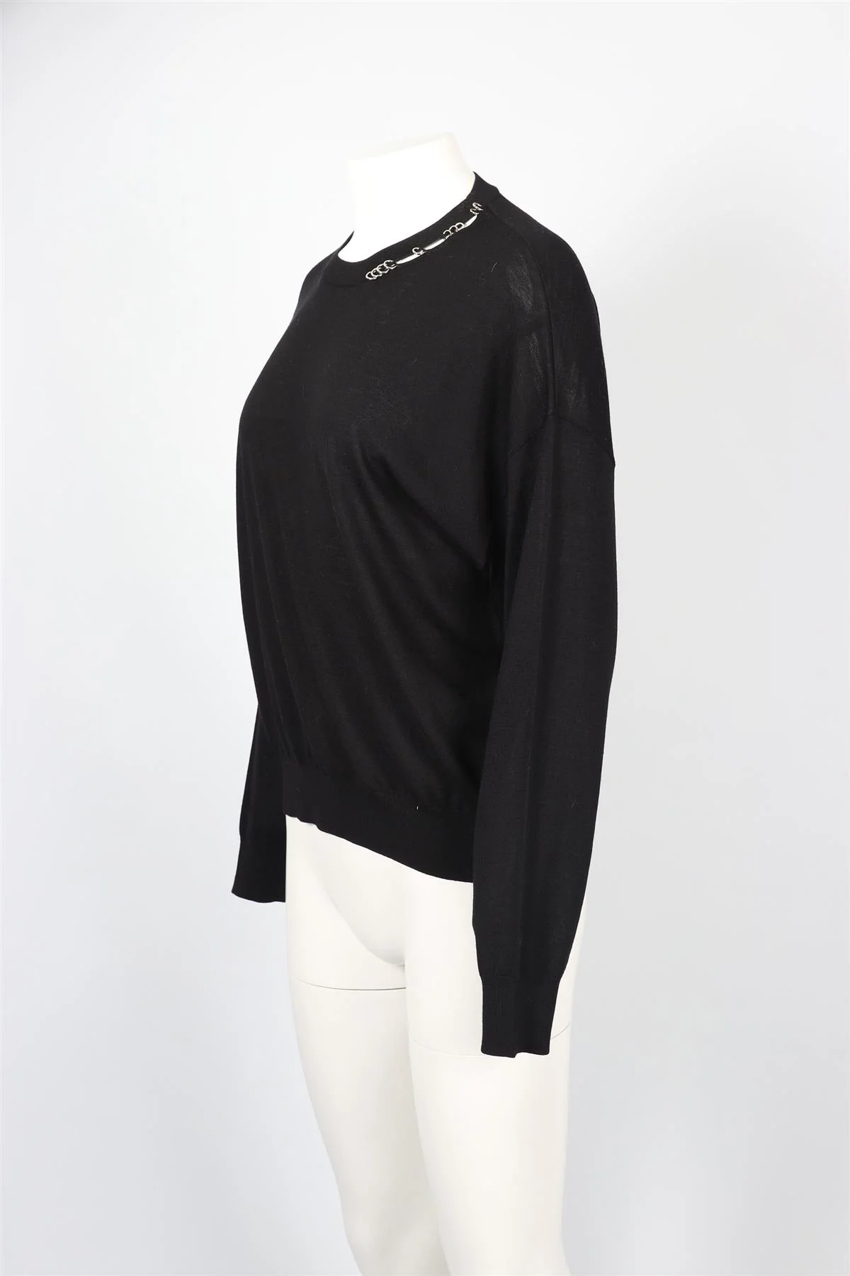 ALEXANDER WANG BLACK WOOL SWEATER MEDIUM - Image 3