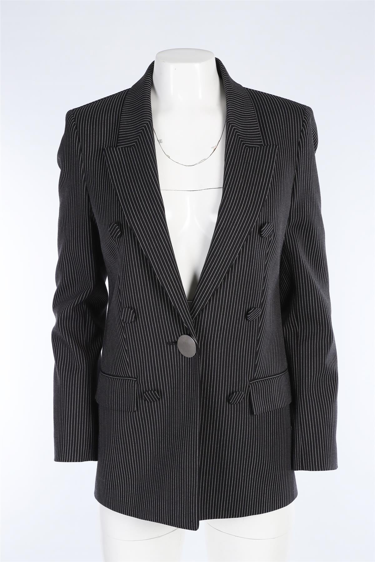ALEXANDER WANG BLACK WOVEN BLAZER US 4 UK 8 - Image 2