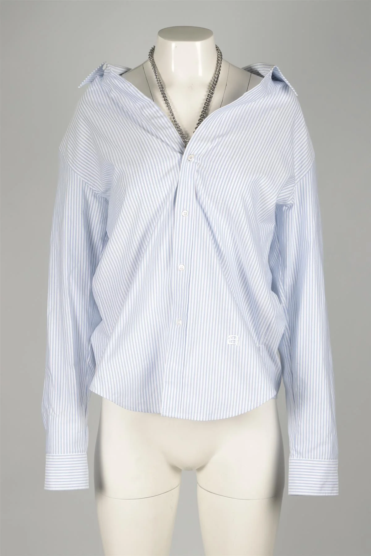 ALEXANDER WANG BLUE COTTON SHIRT SMALL - Image 2